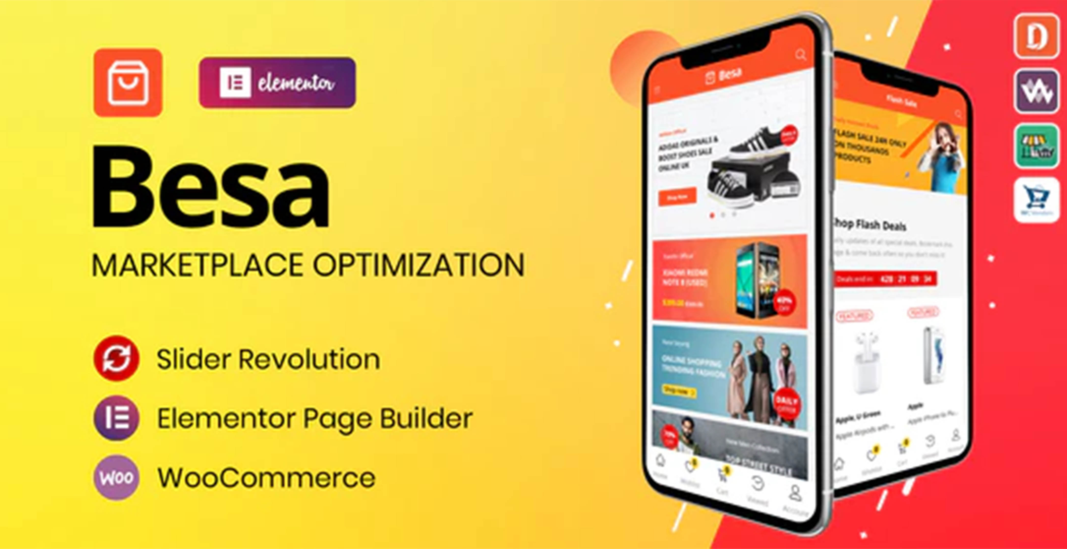 Besa Thème WooCommerce Elementor Marketplace