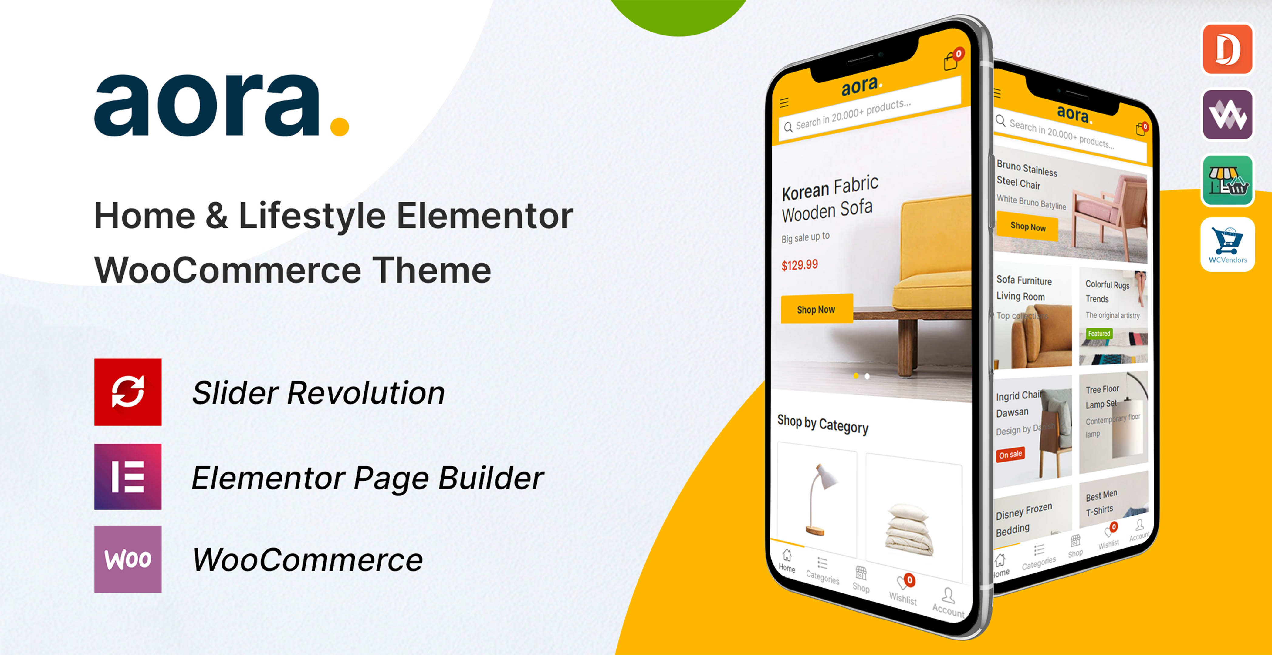 Aora - Thème Elementor WooCommerce pour la maison et le style de vie