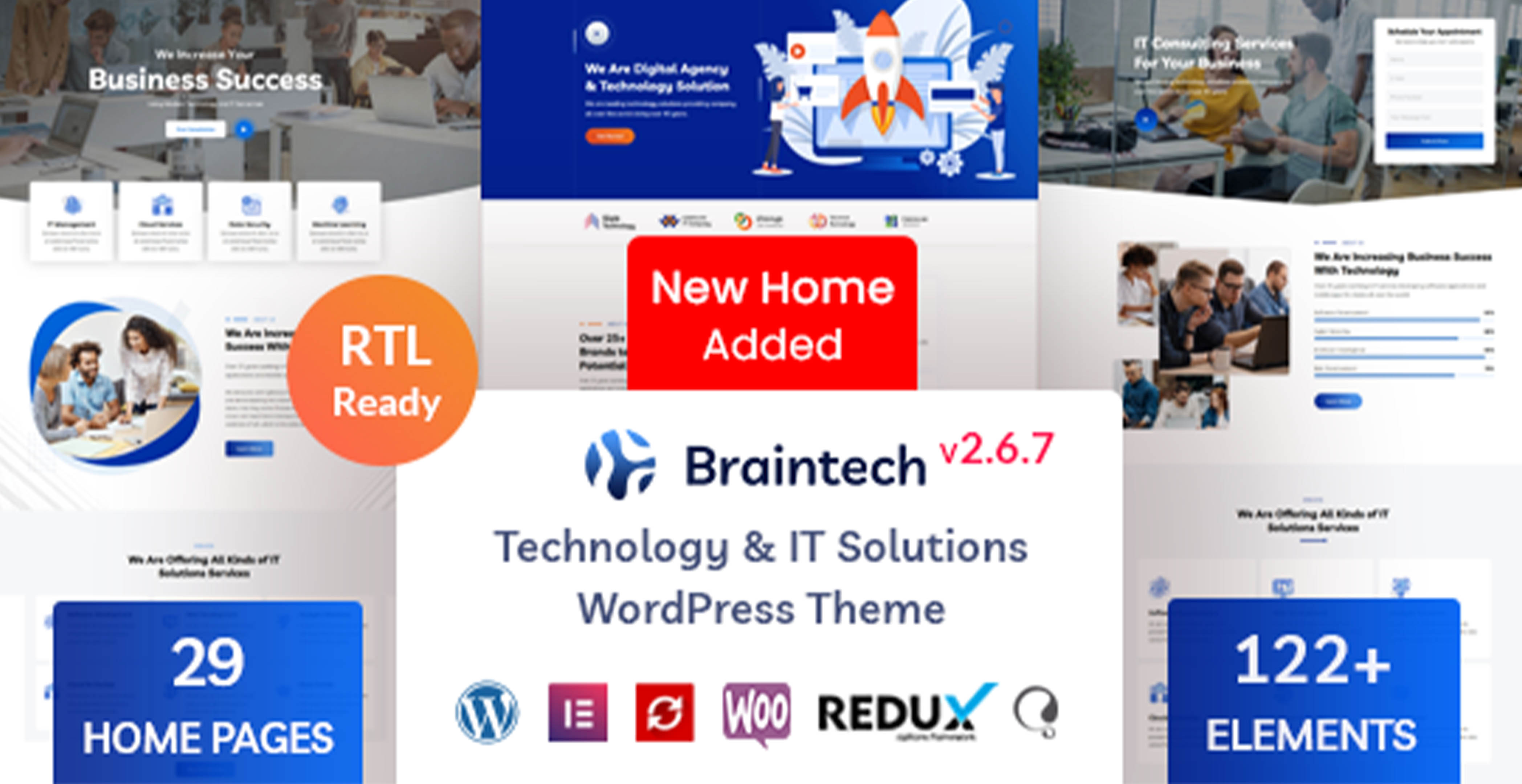Braintech - Thème WordPress pour les solutions technologiques et informatiques