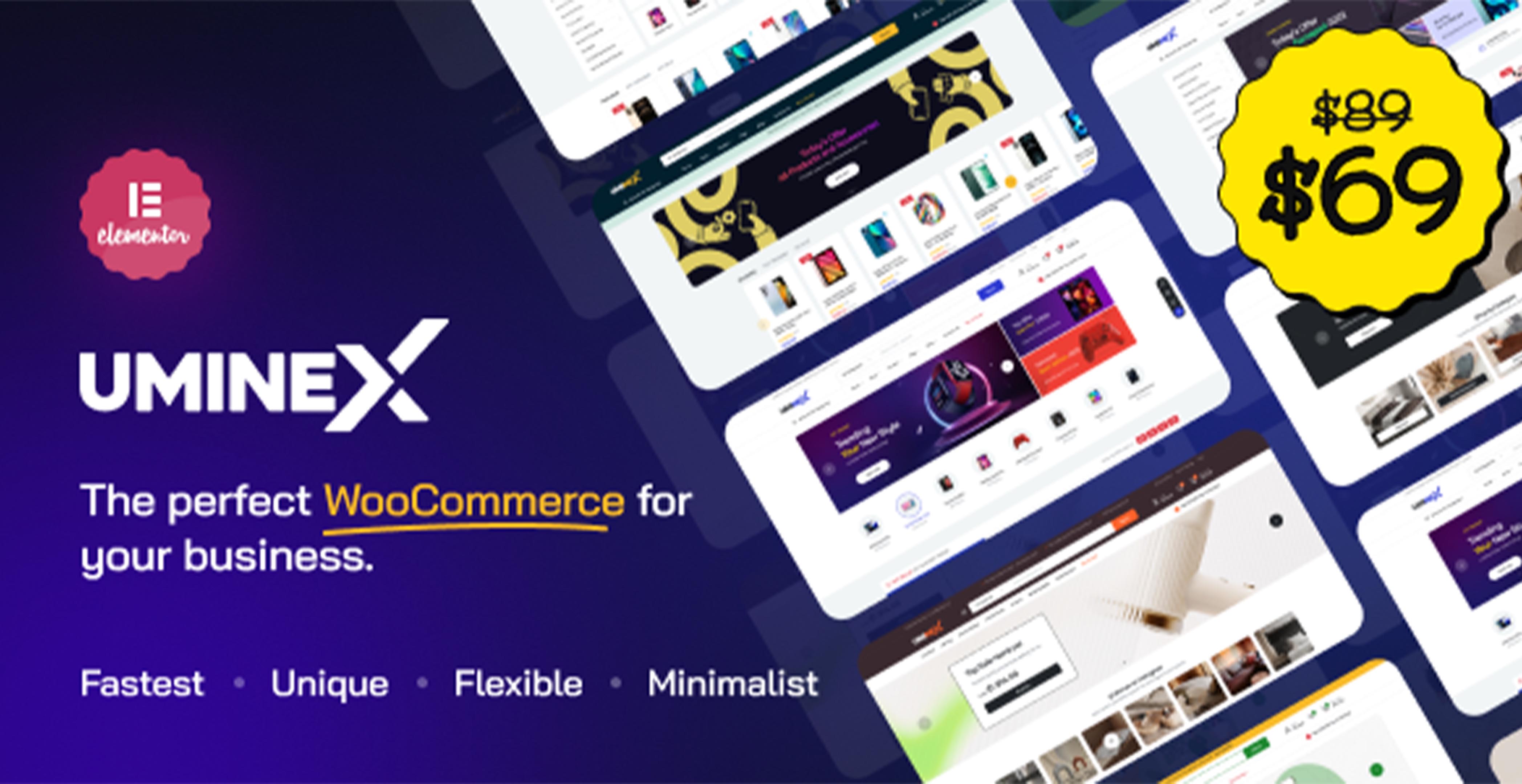 Uminex - Thème WooCommerce polyvalent