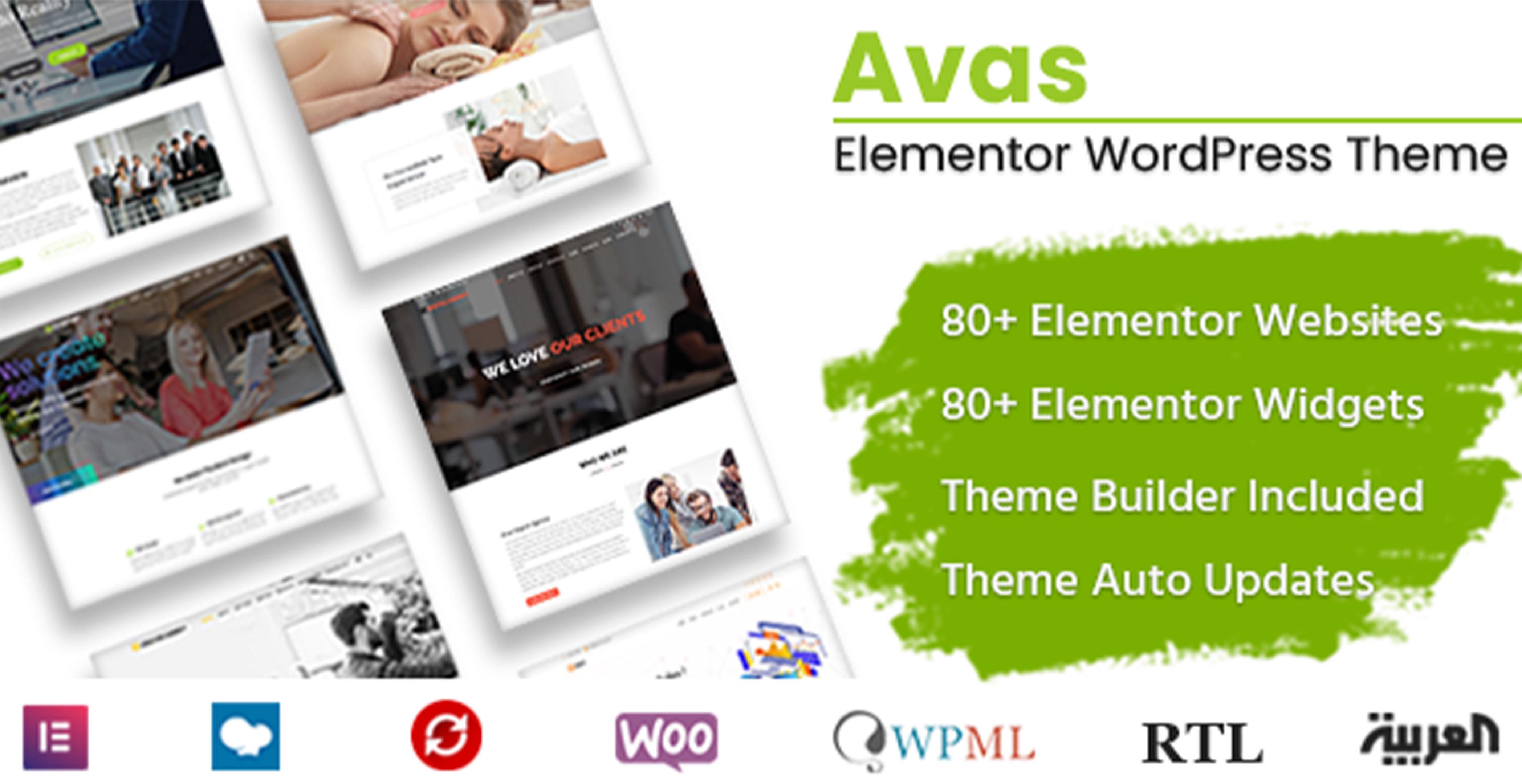Avas - Thème WordPress polyvalent Elementor