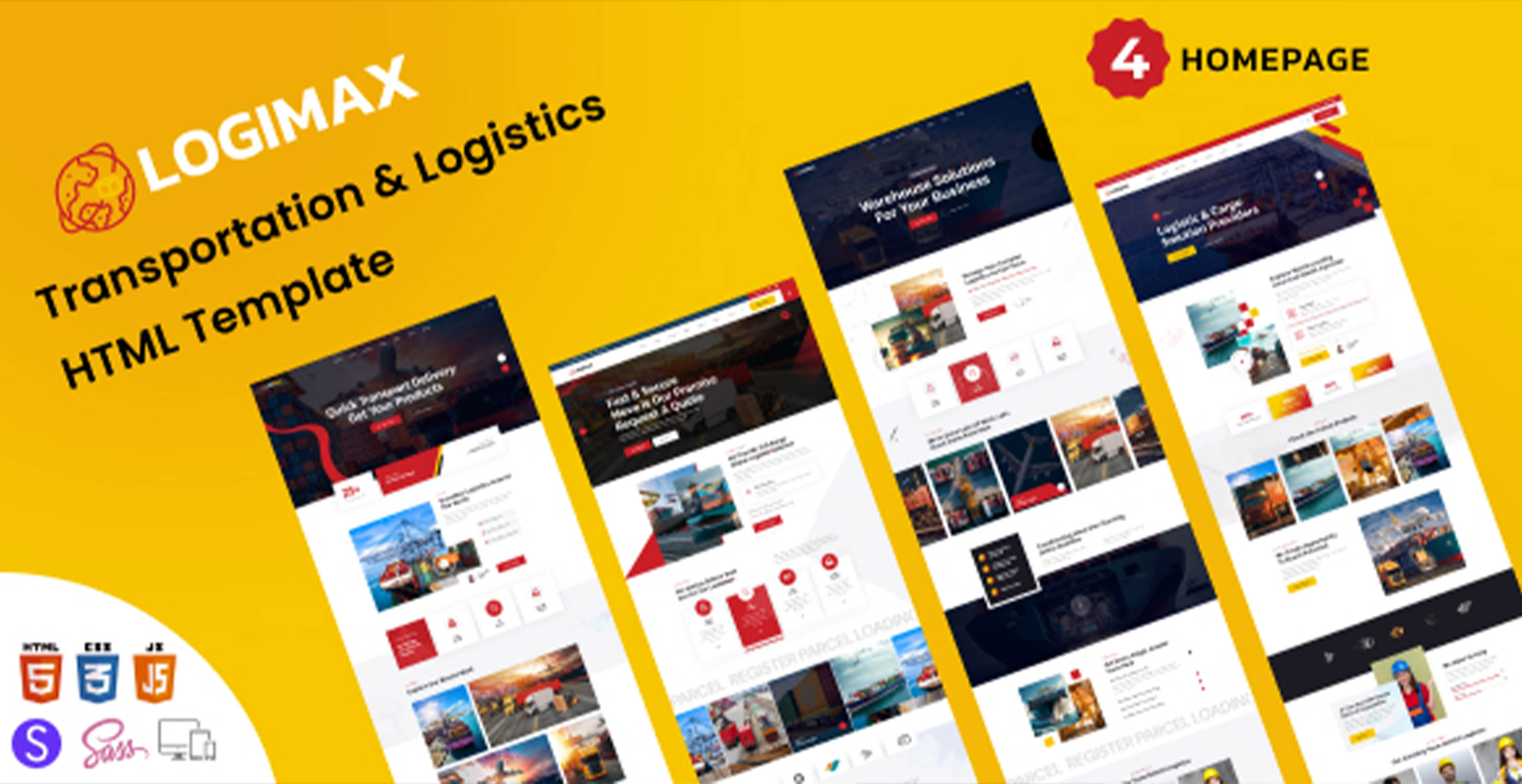 Logimax - Transport et logistique Modèle HTML