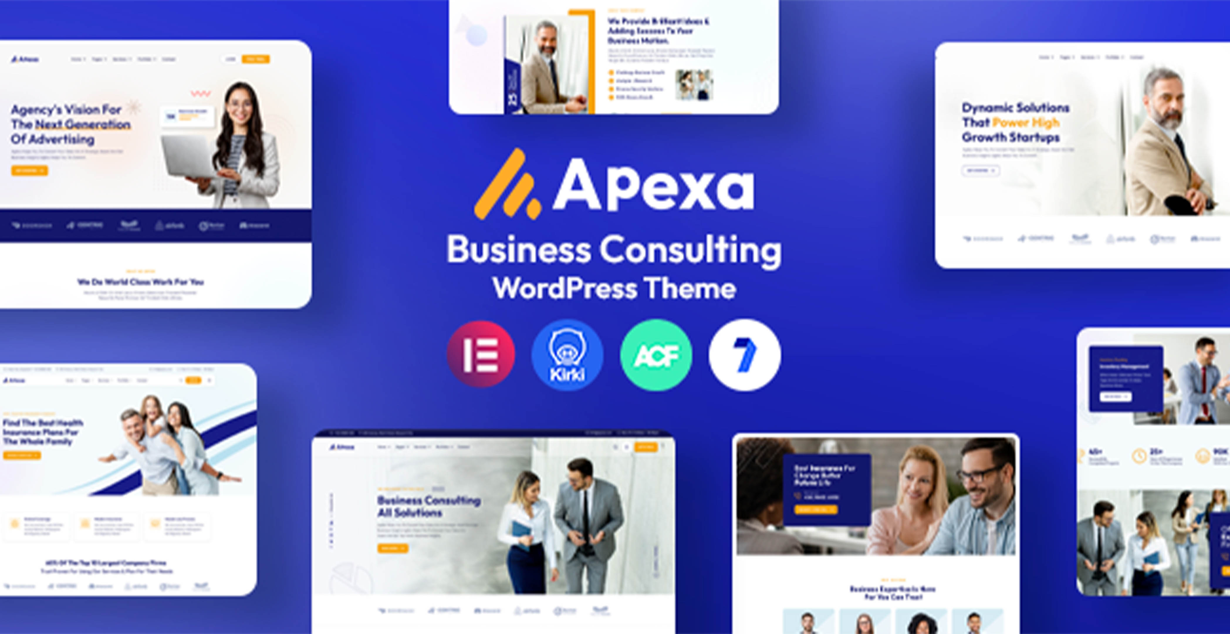 Apexa - Thème WordPress polyvalent pour le conseil en affaires