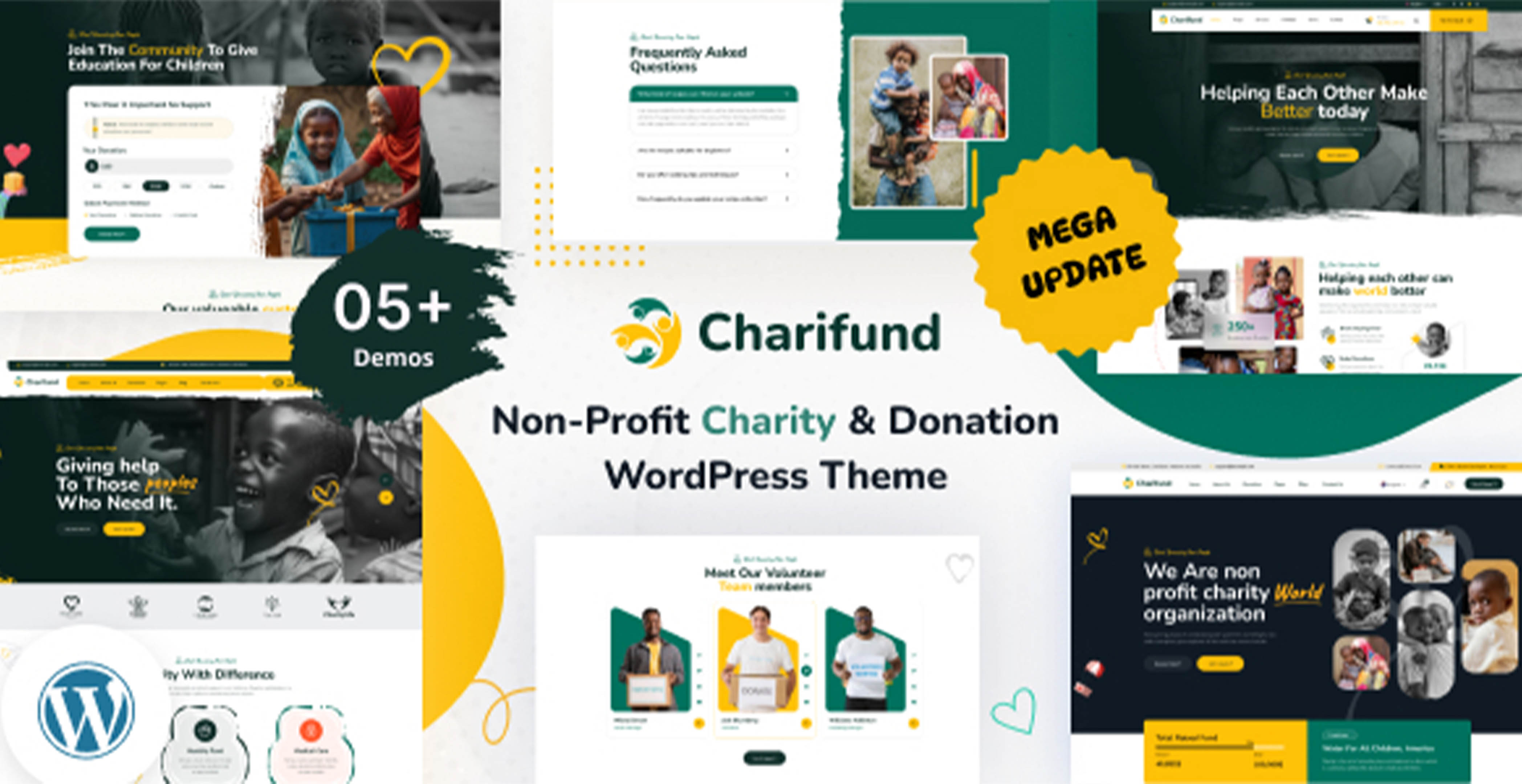 ChariFund - Fondation de charité et de dons Thème WordPress polyvalent