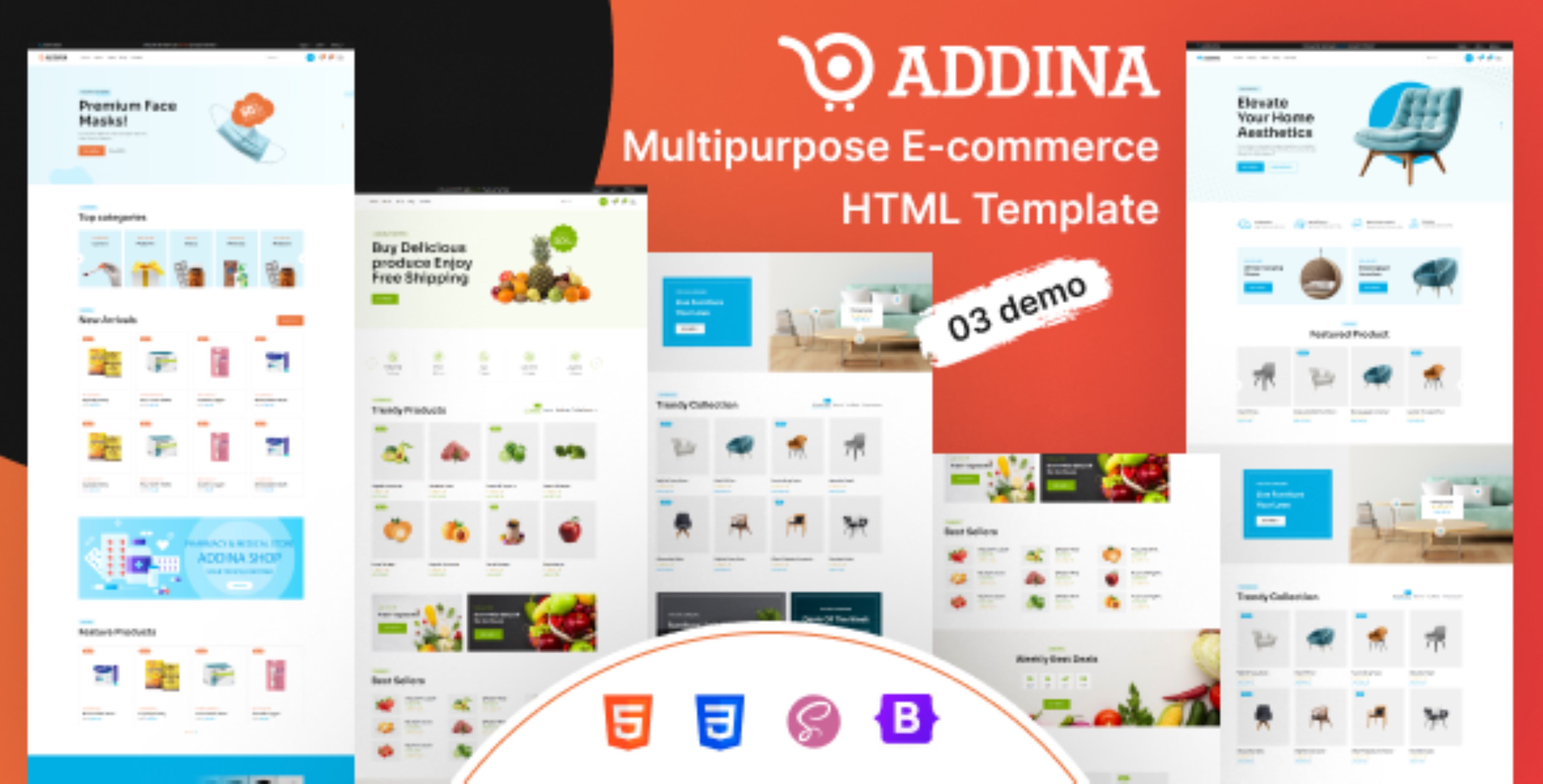 Addina - Modèle HTML de commerce électronique