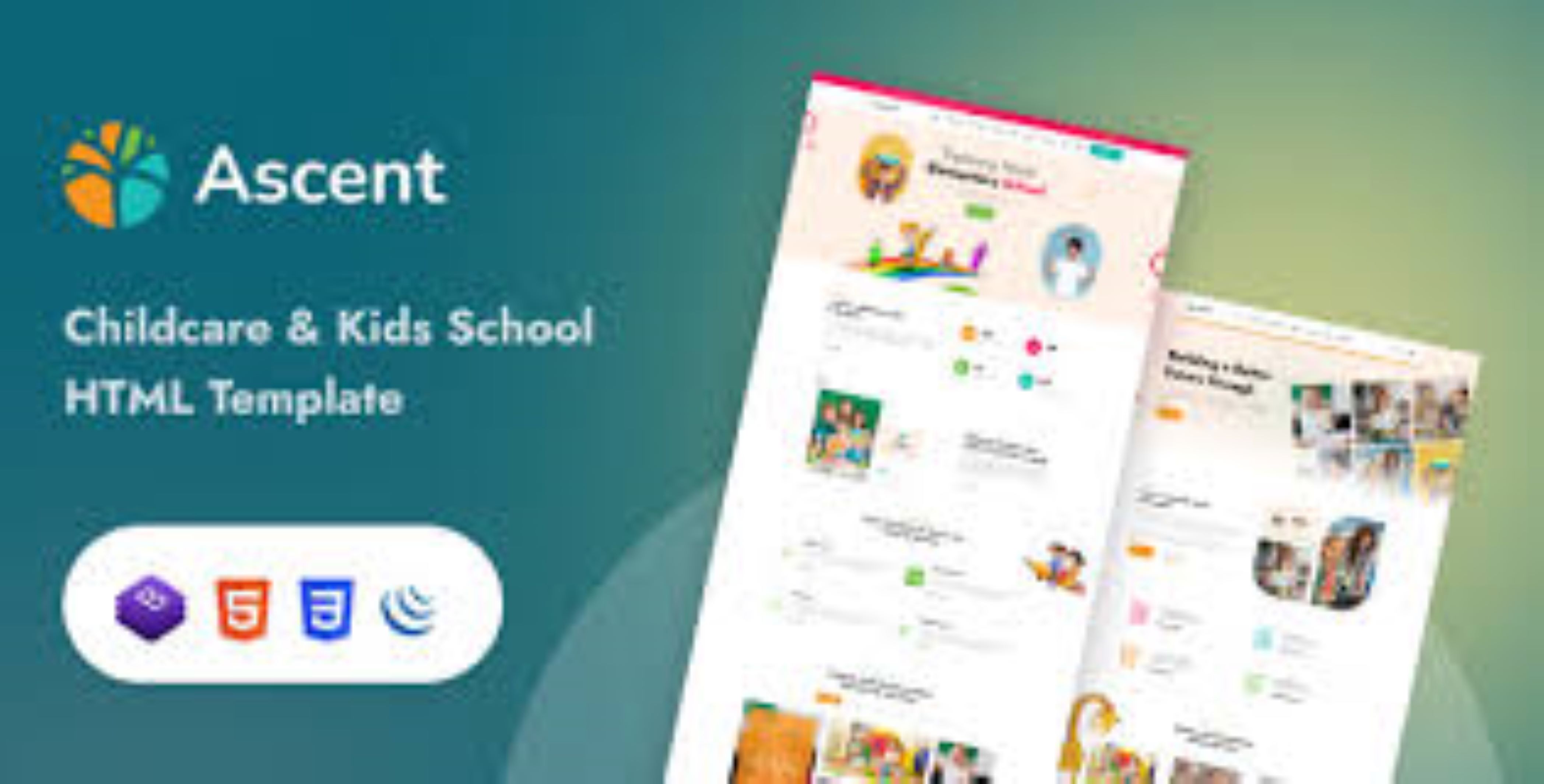 Ascent - Modèle HTML pour la garde d’enfants et l’éducation des enfants