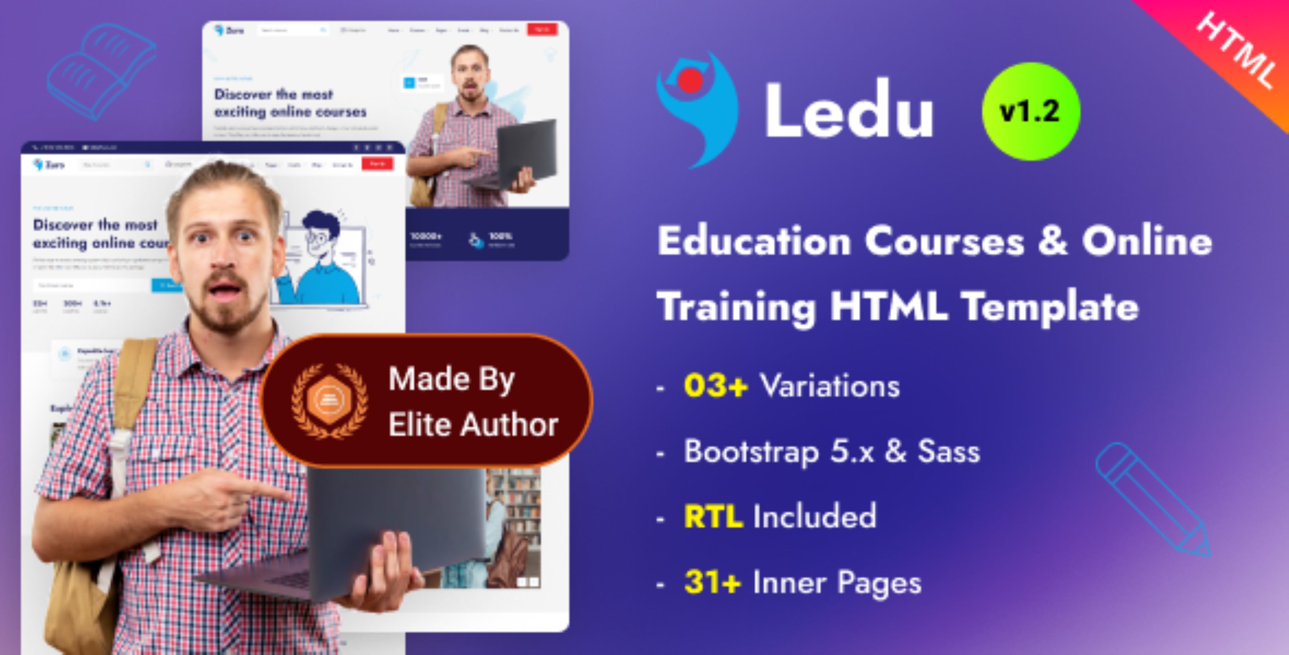 Ledu - Education Courses et Online Training Bootstrap 5 Template