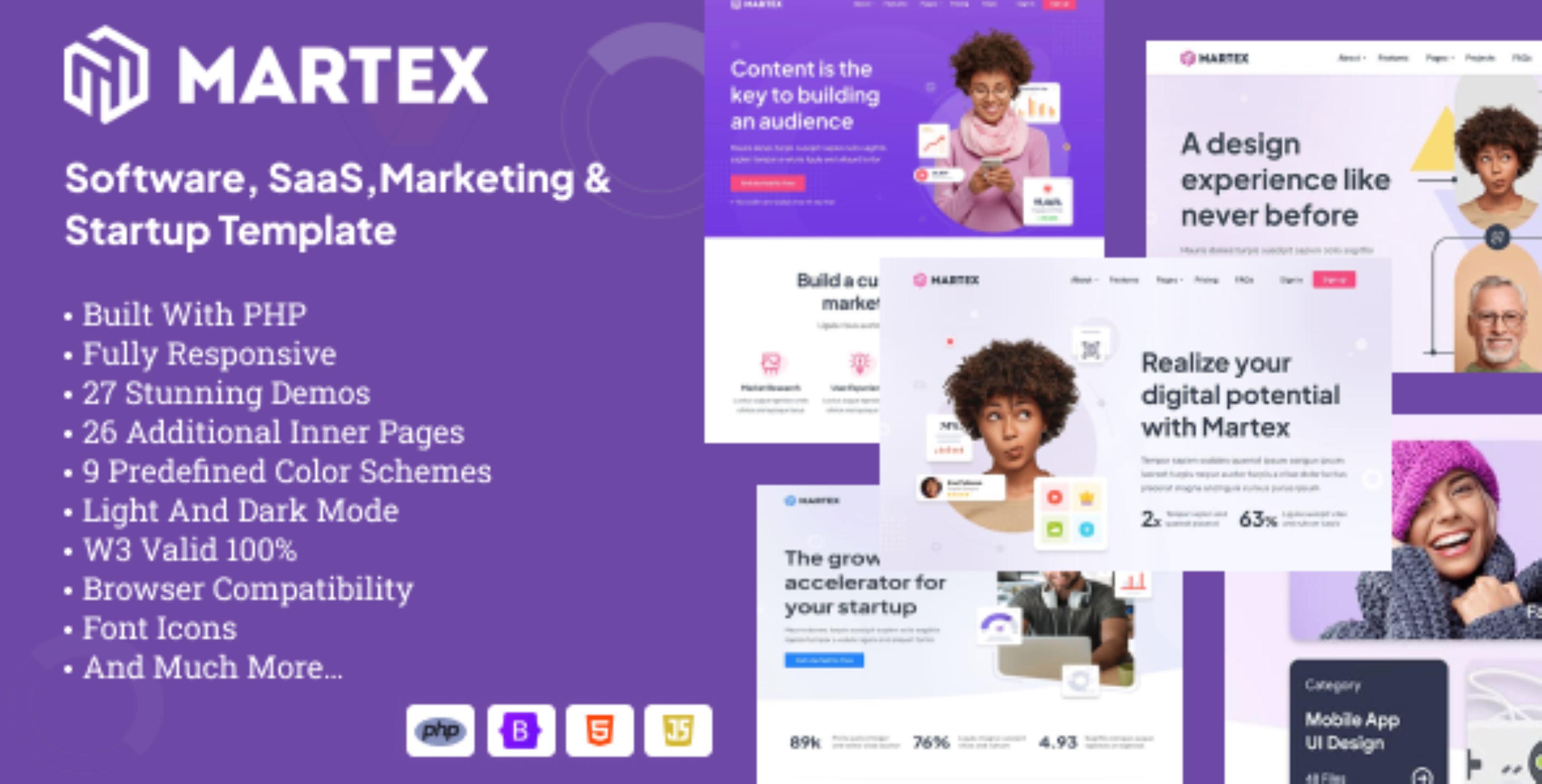 Martex - Logiciel SaaS et Startup PHP Template