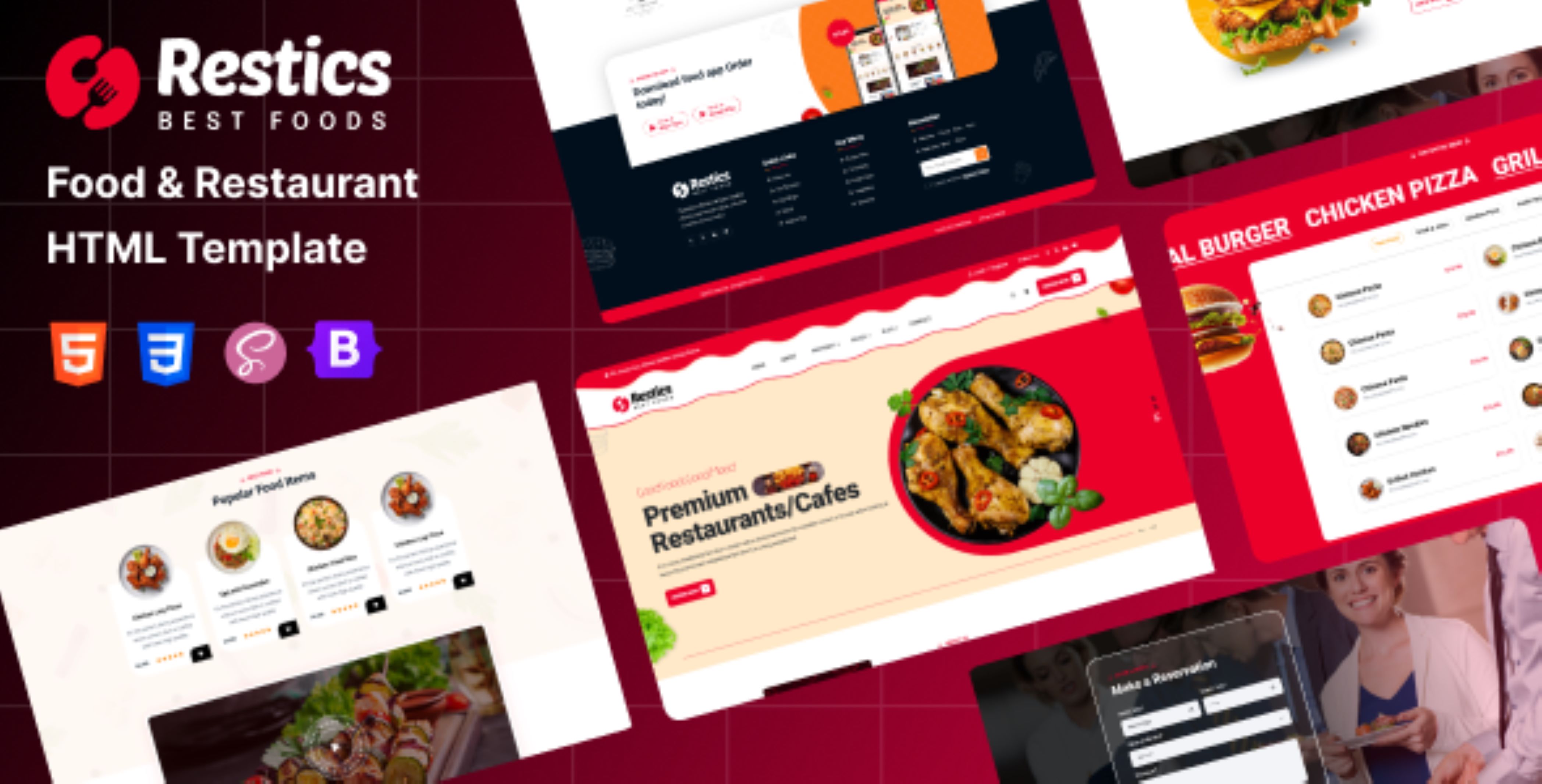 Restics - Modèle HTML pour l’alimentation et les restaurants