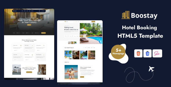 Boostay - Modèle HTML5 de réservation d'hôtel