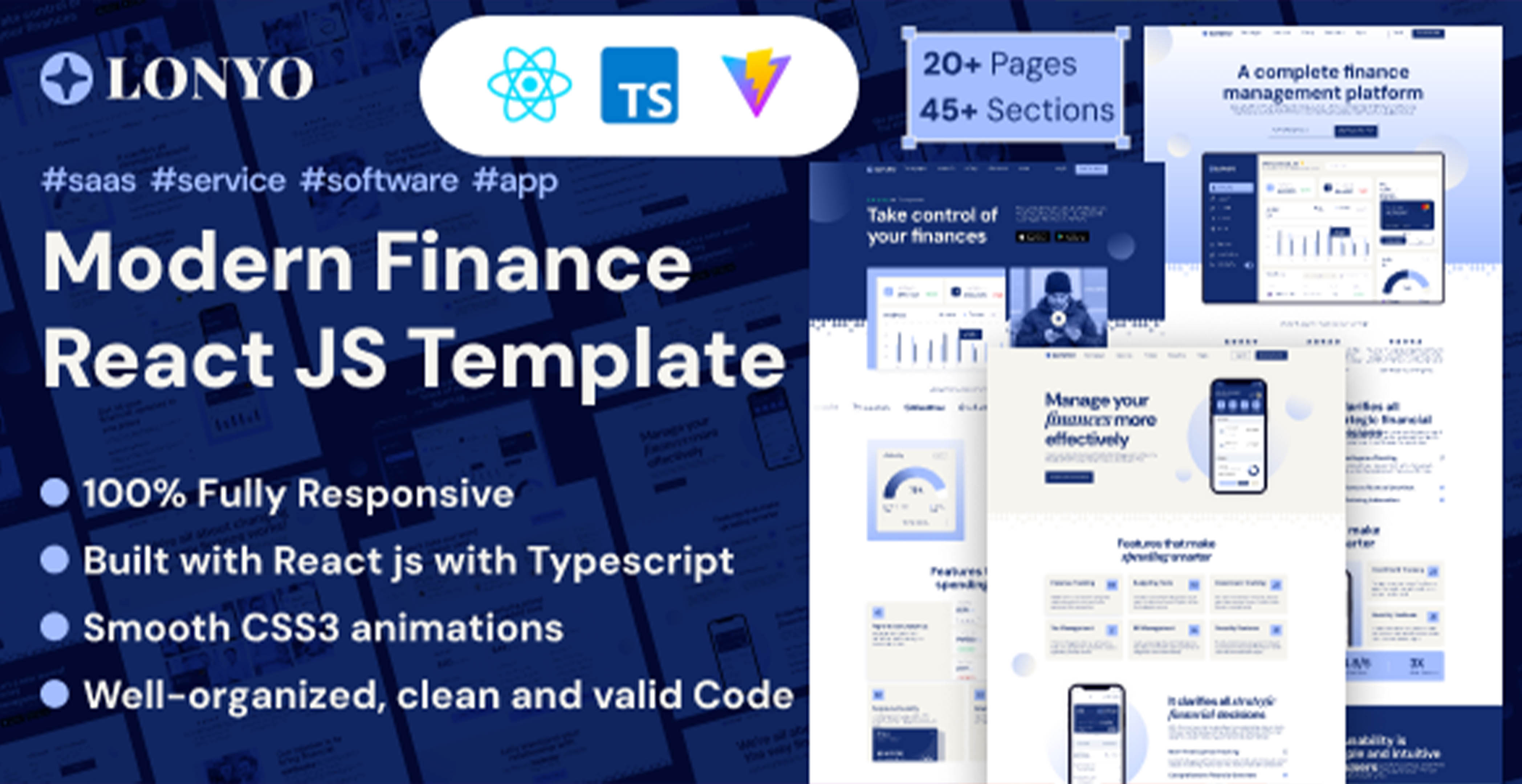 Lonyo - Sass et le logiciel React JS Template