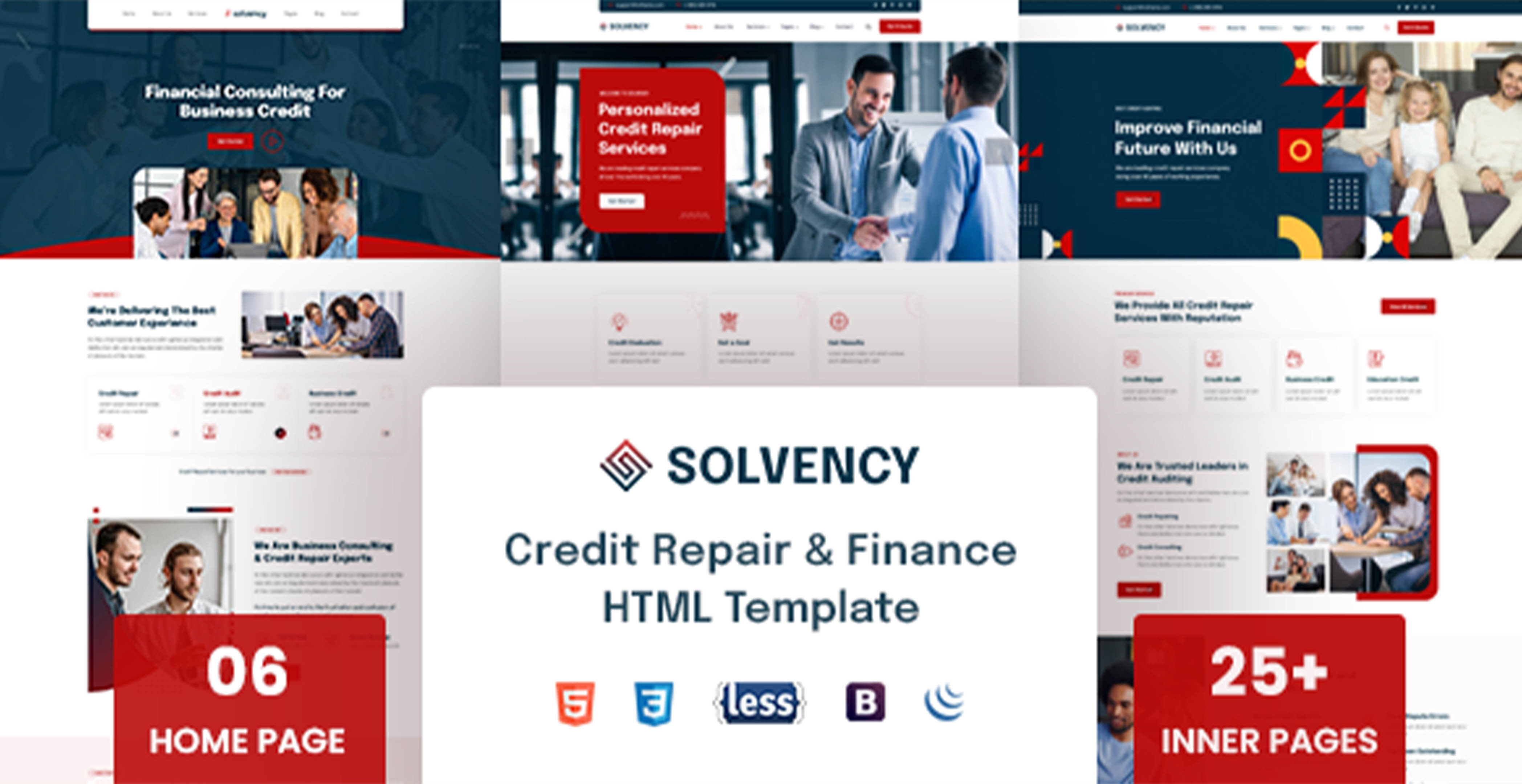 Solvabilité - Finance et Réparation de crédit Modèle HTML