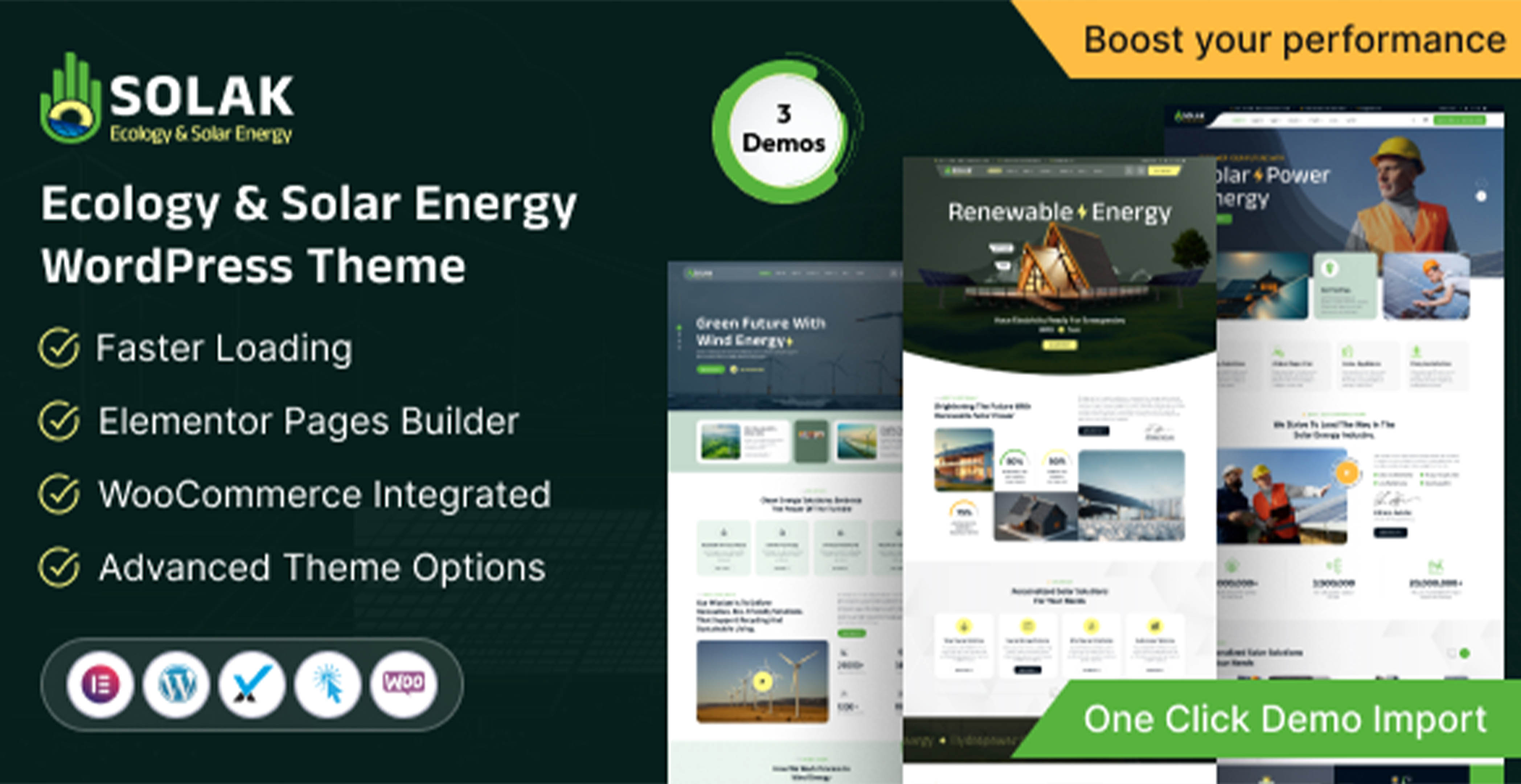 Solak - Thème WordPress pour l’écologie et l’énergie solaire