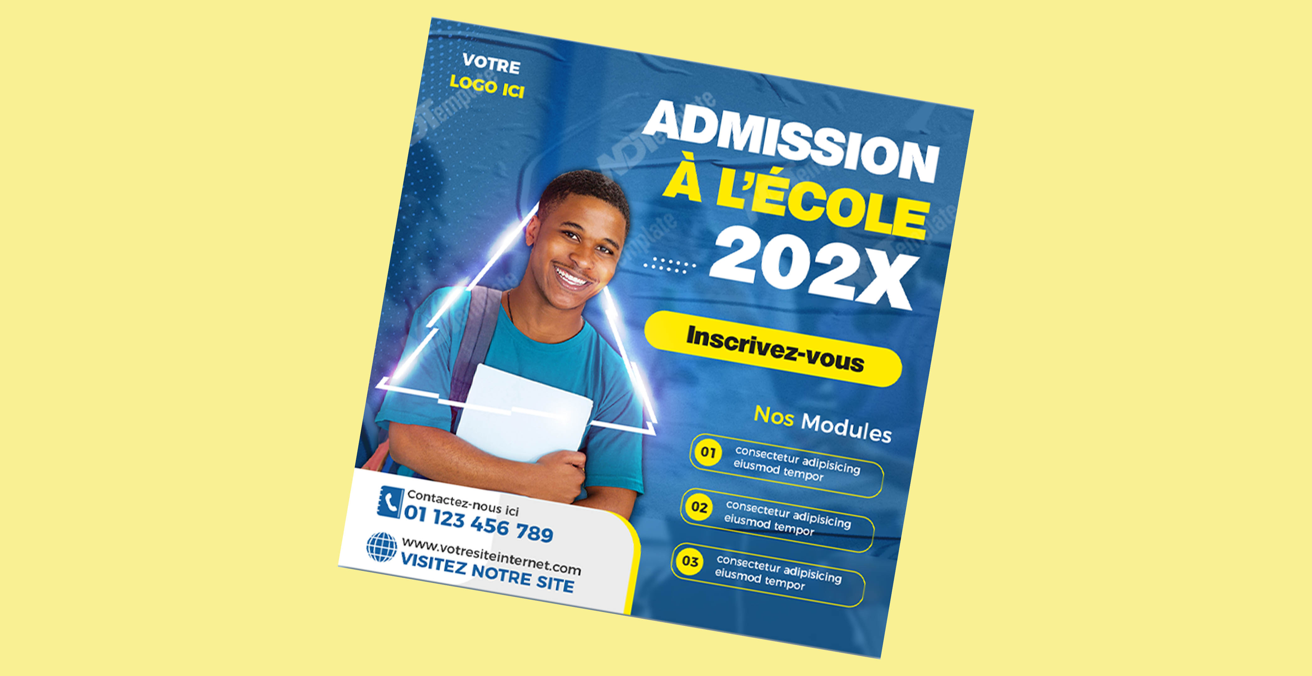 Affiche Publicitaire Ecole PSD