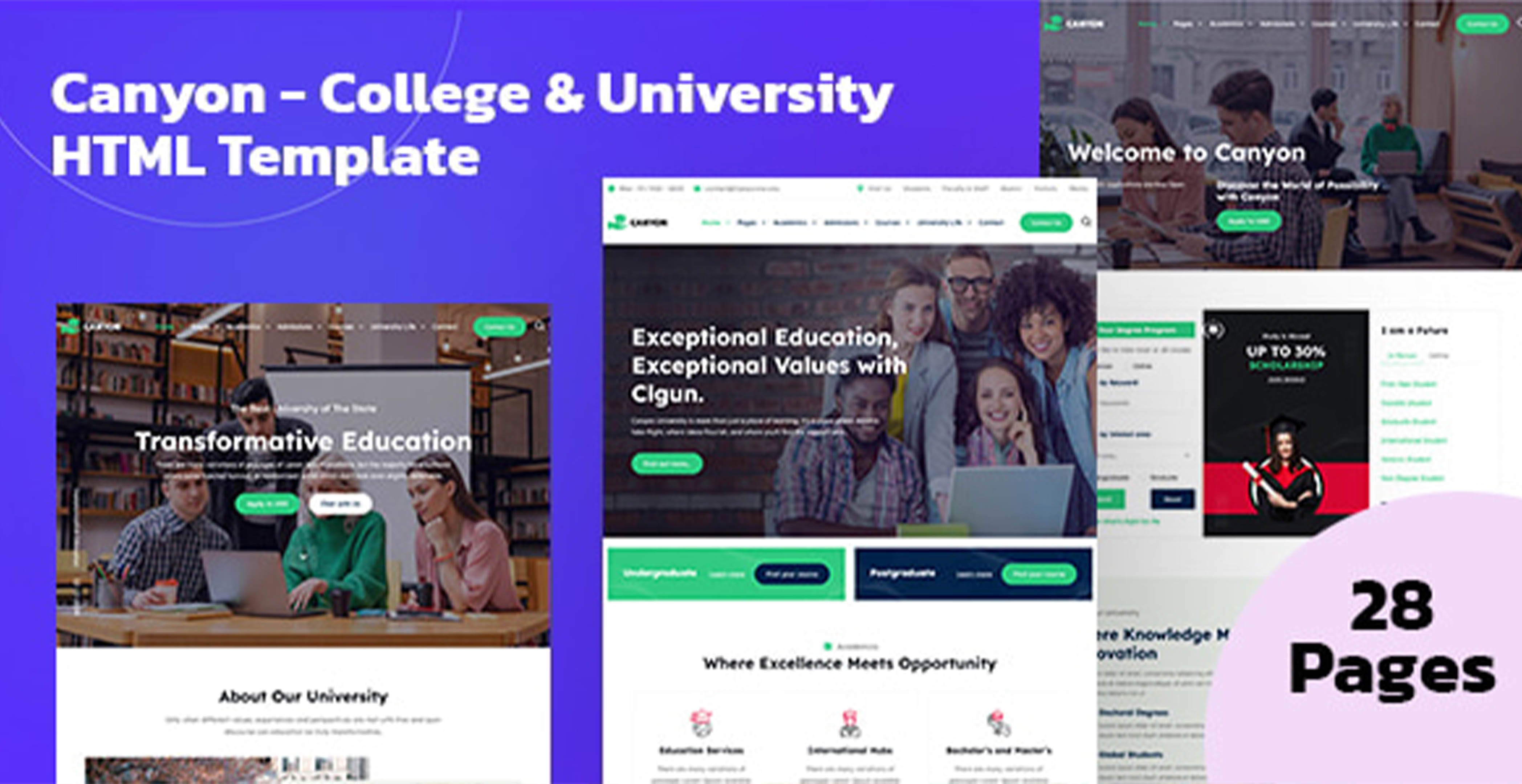 Canyon - Modèle HTML d’enseignement collégial et universitaire