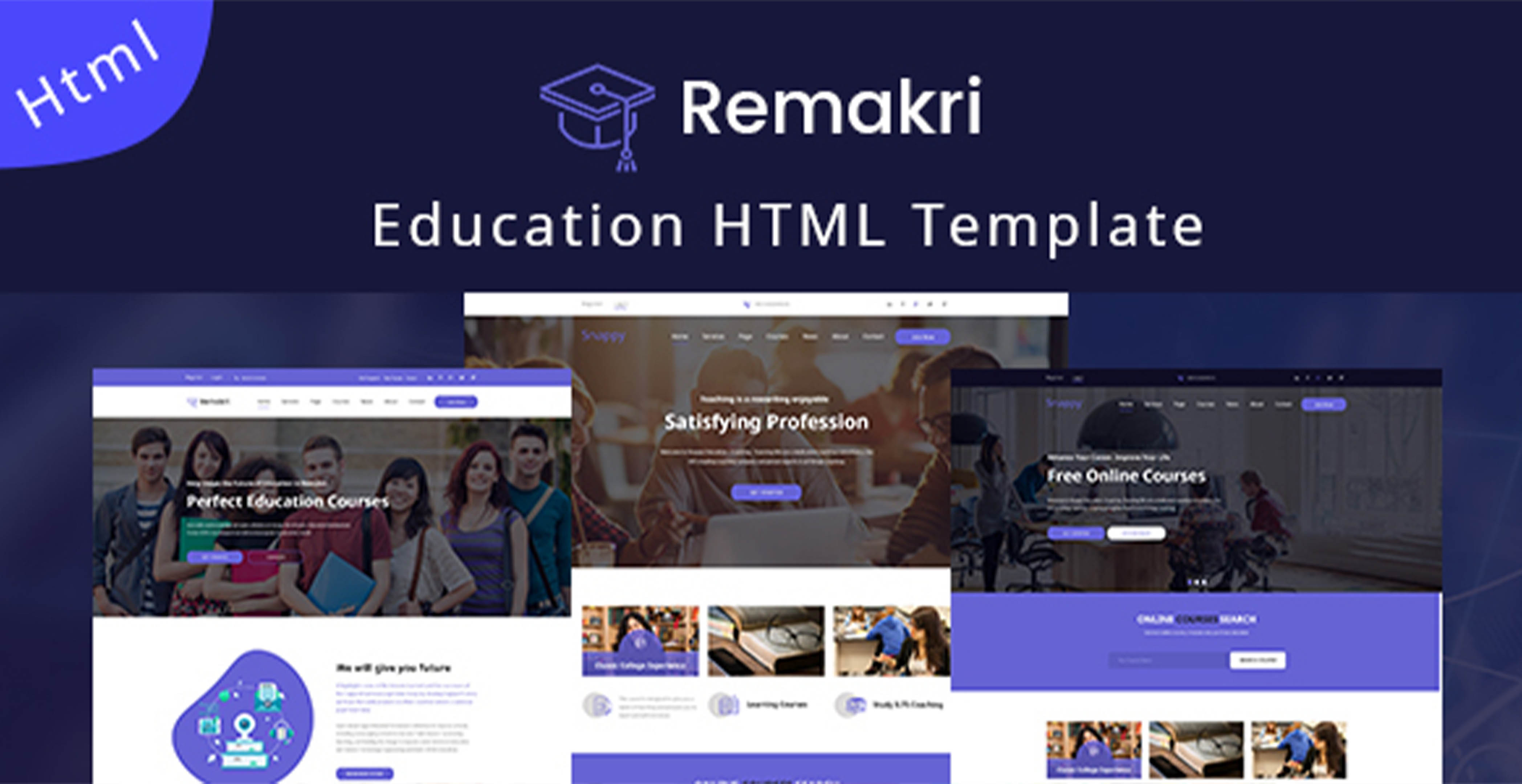 Remakri - Modèle HTML de cours d’éducation