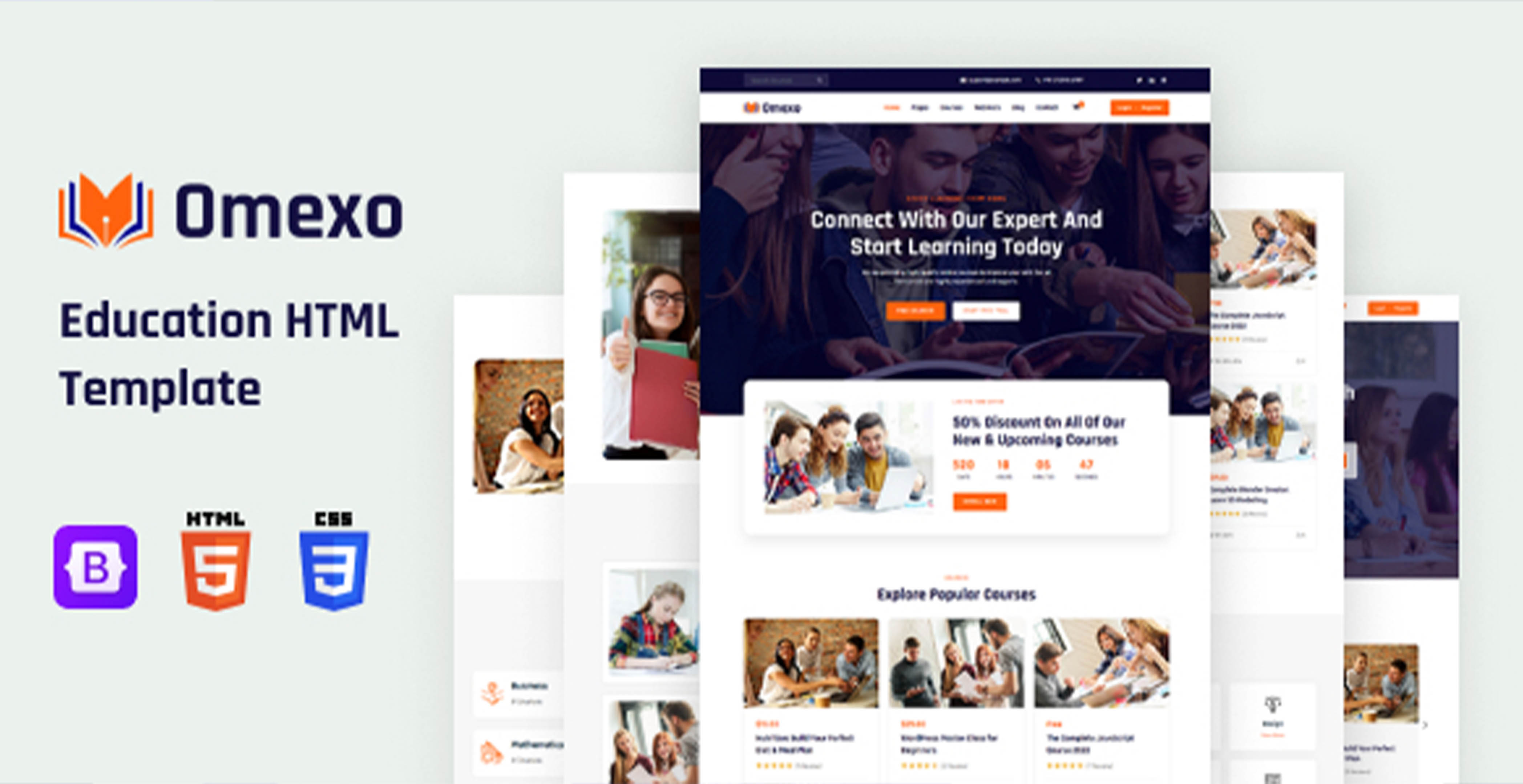 Omexo - Modèle HTML pour l’éducation