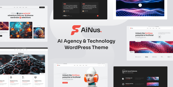 Ainus - Agence IA et technologie Thème WordPress