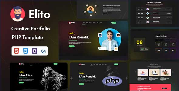 Elito - Modèle PHP de portfolio créatif