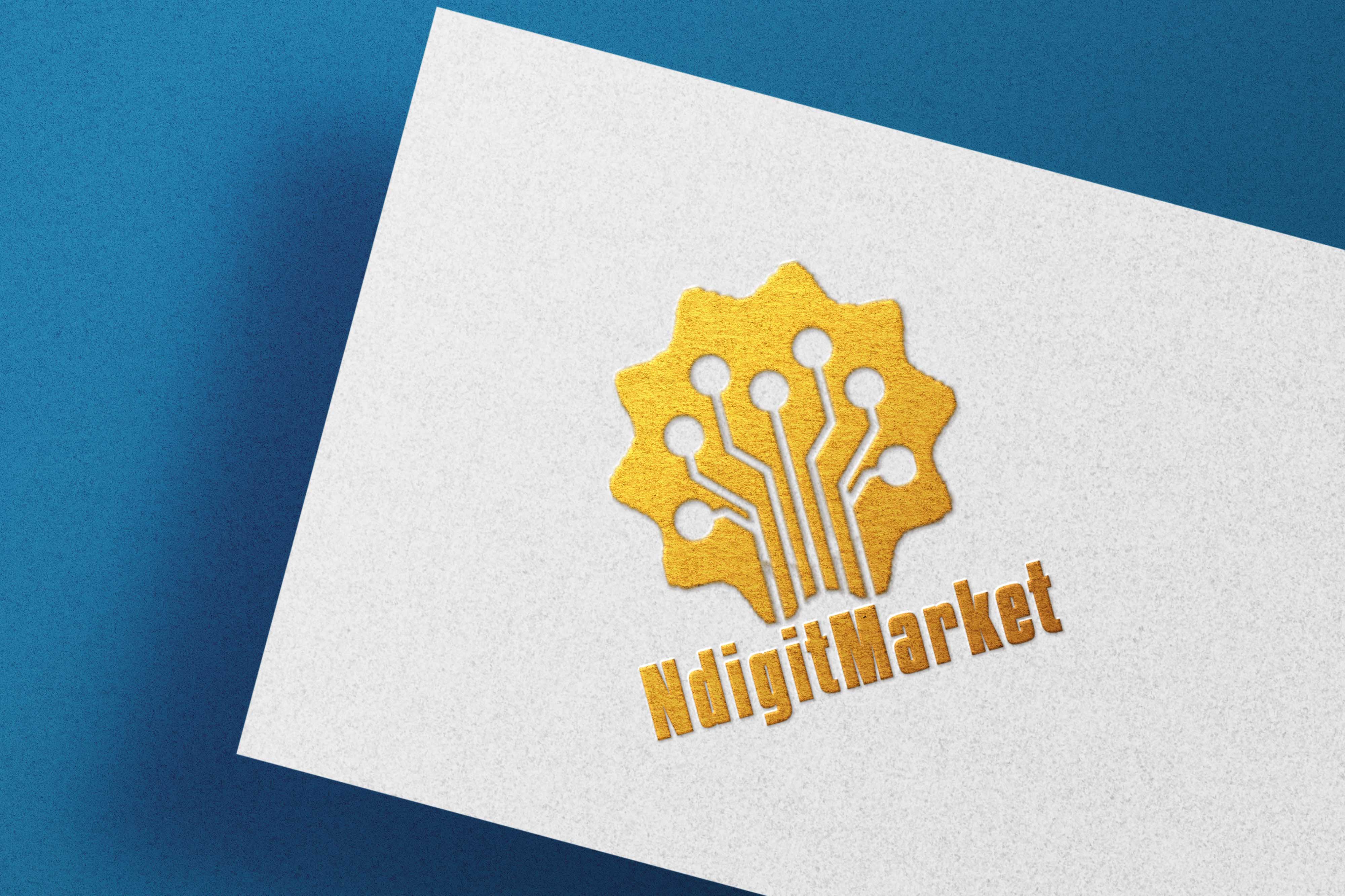 Mockup Or sur Papier Élégance et Raffinement