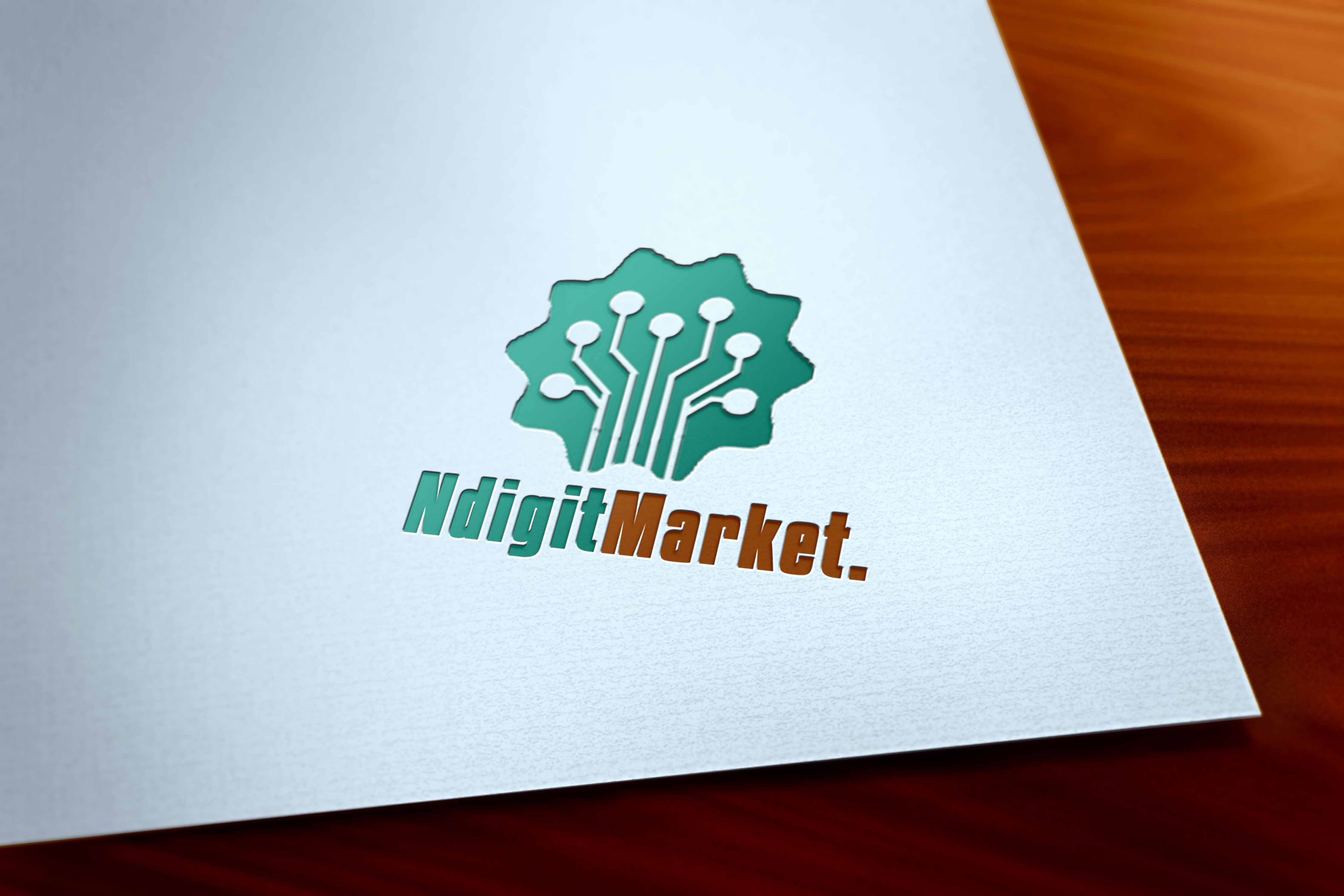 Mockup Papier Présentation de Logo Réaliste