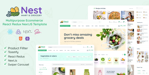 Nest - Thème WordPress WooCommerce pour épicerie