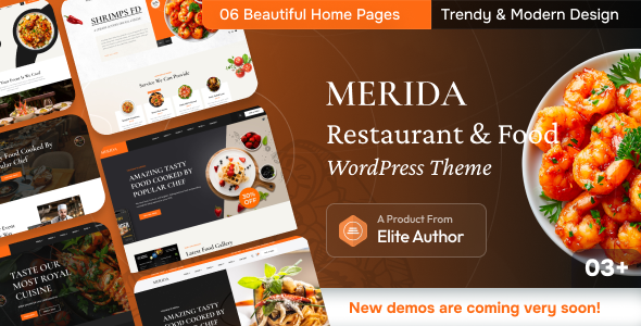 Merida Thème WordPress pour restaurants et aliments