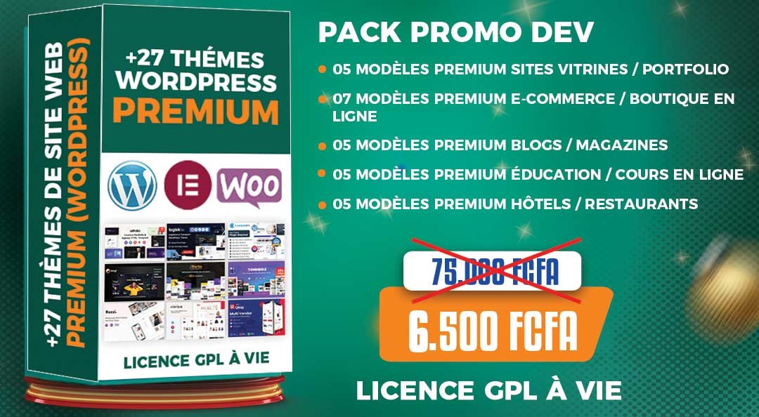 Pack Tout-en-un – 27 Thèmes WordPress Premium