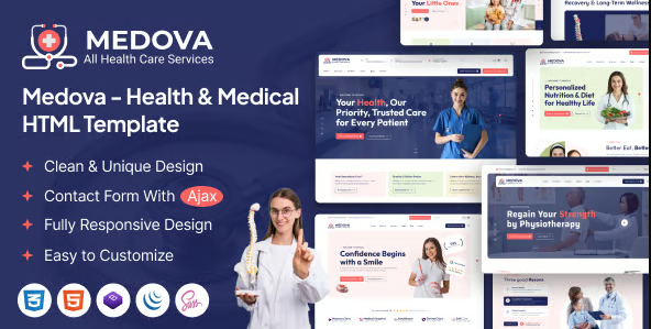 Medova Modèle HTML Santé et Médical