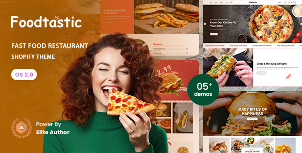 Foodtastic Thème Shopify 2.0 pour restaurant de restauration rapide