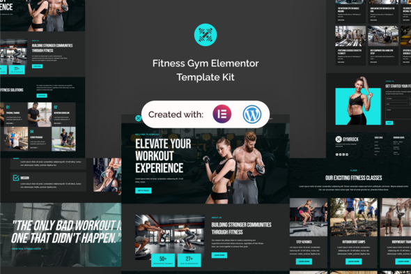Gymrock Kit de modèles Elementor pour salle de fitness