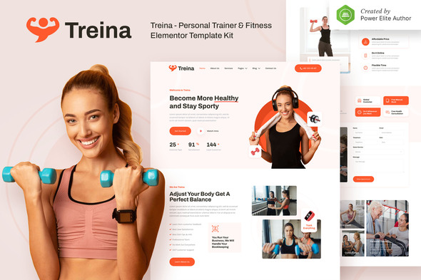 Treina Kit de modèles pour entraîneur personnel et des éléments de fitness
