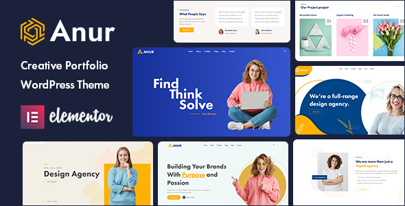Anur Thème WordPress de portfolio