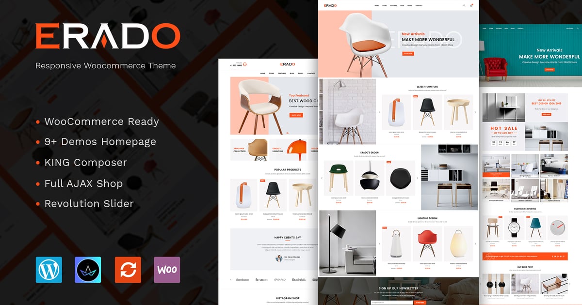 Erado Thème WordPress eCommerce et maquette PSD