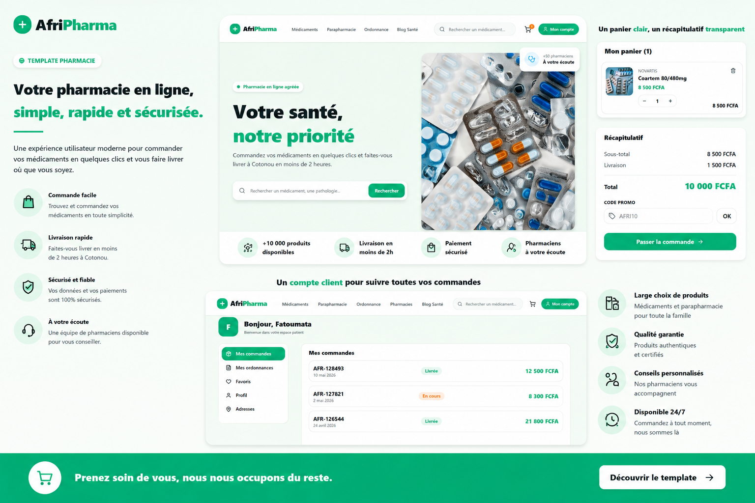 AfriPharma -Template Premium de Pharmacie et Parapharmacie en Ligne