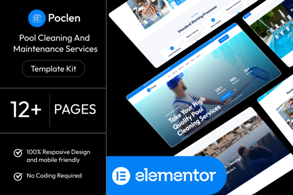Poclen - Kit Elementor pour les services de nettoyage et d’entretien de piscines