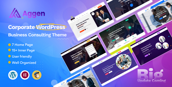 Aggen Thème WordPress de conseil des affaires 